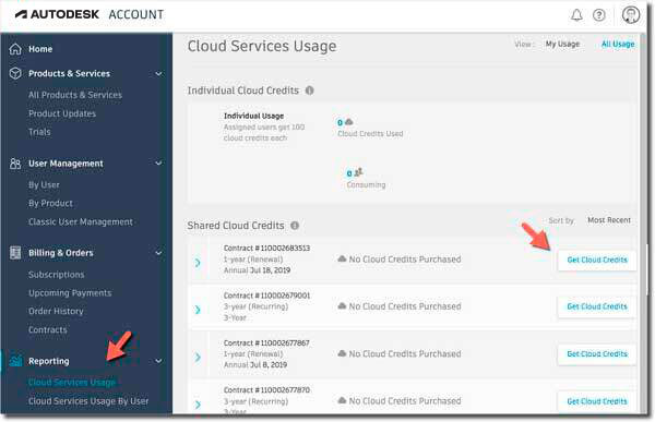 creditos-cloud-autodesk-AUTODESK